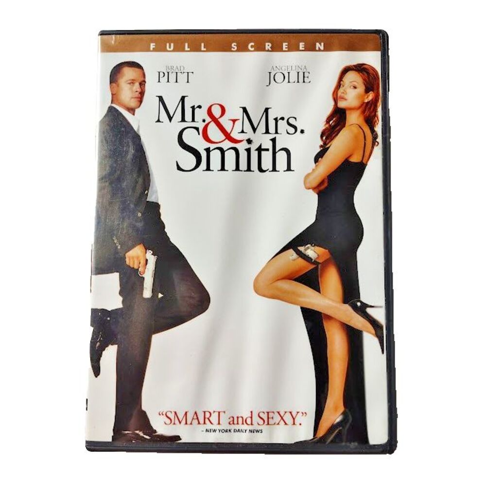 Mr. and Mrs. Smith DVD 2005 Movie Brad Pitt Angelina Jolie PG 13 Full Screen